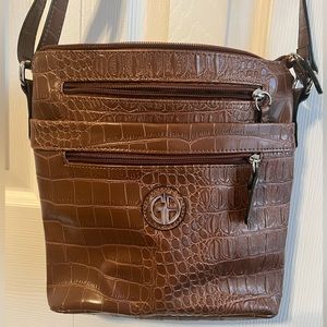 Giani Bernini Brown leather pocketbook/crossbody